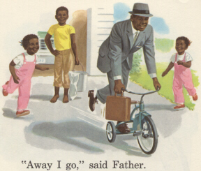 Away I go, said Father.