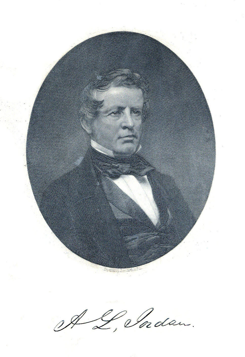 A. L. Jordan Steel-Engraved Portrait
