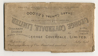 Proof of intaglio plate for George Coverdale, Limited