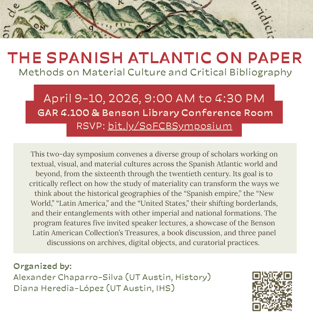 Event flyer for Spanish Atlantic on Paper conference