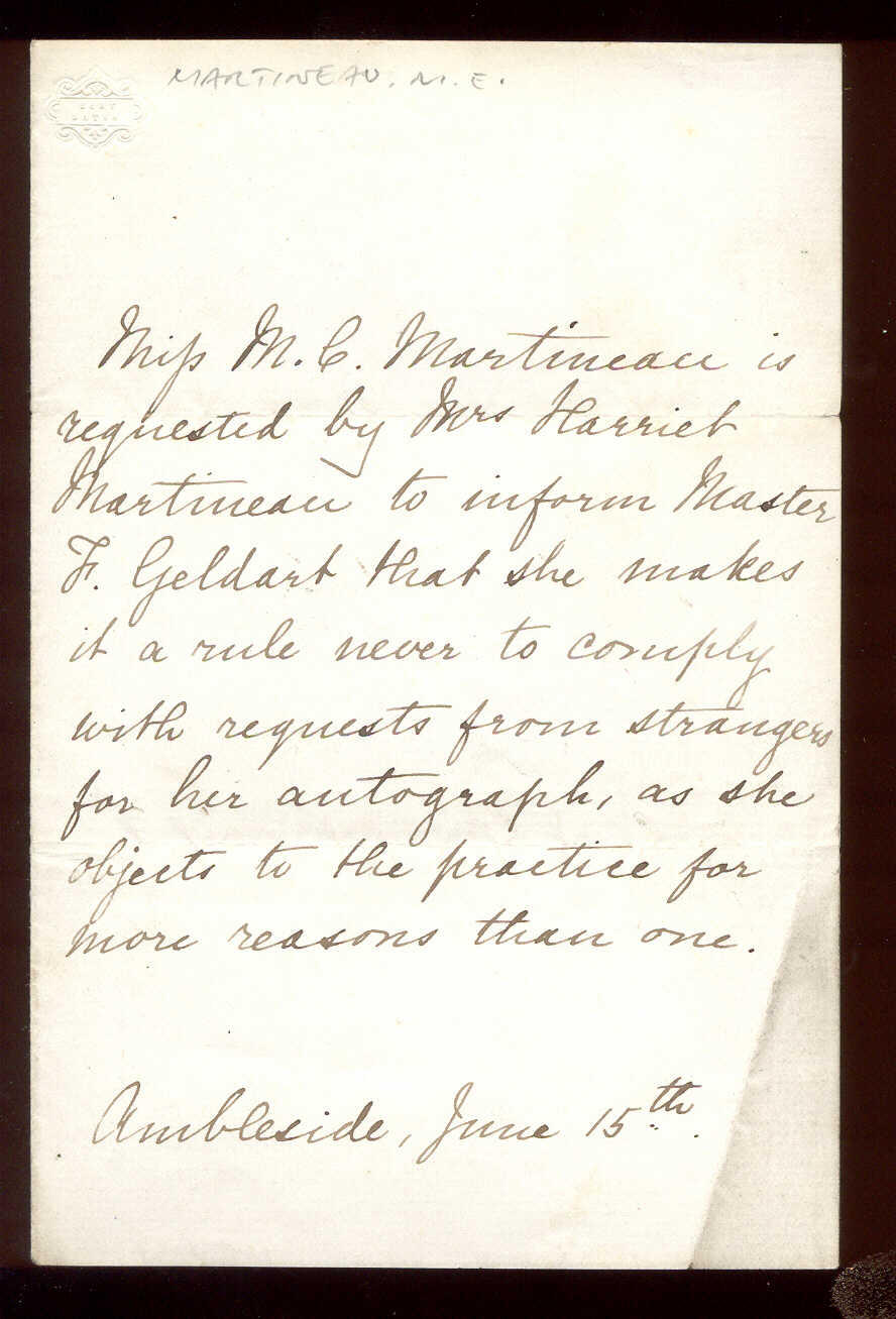 A handwritten letter in cursive script