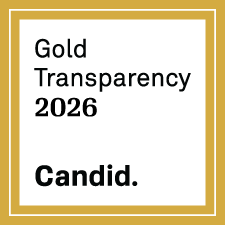 A square box with a gold outline, inside of which black text reads, "Gold Transparency 2026. Candid."
